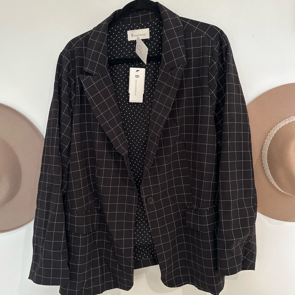 Window Pane Blazer 2X NWT